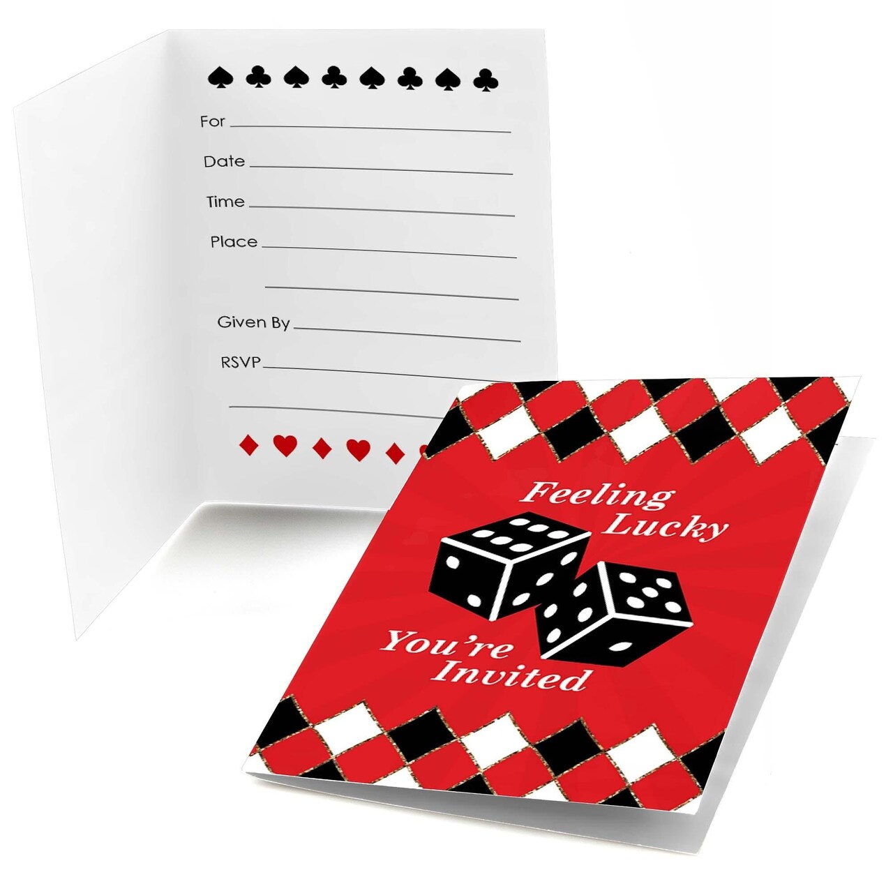 Big Dot of Happiness Las Vegas - Fill In Casino Party Invitations (8 count)